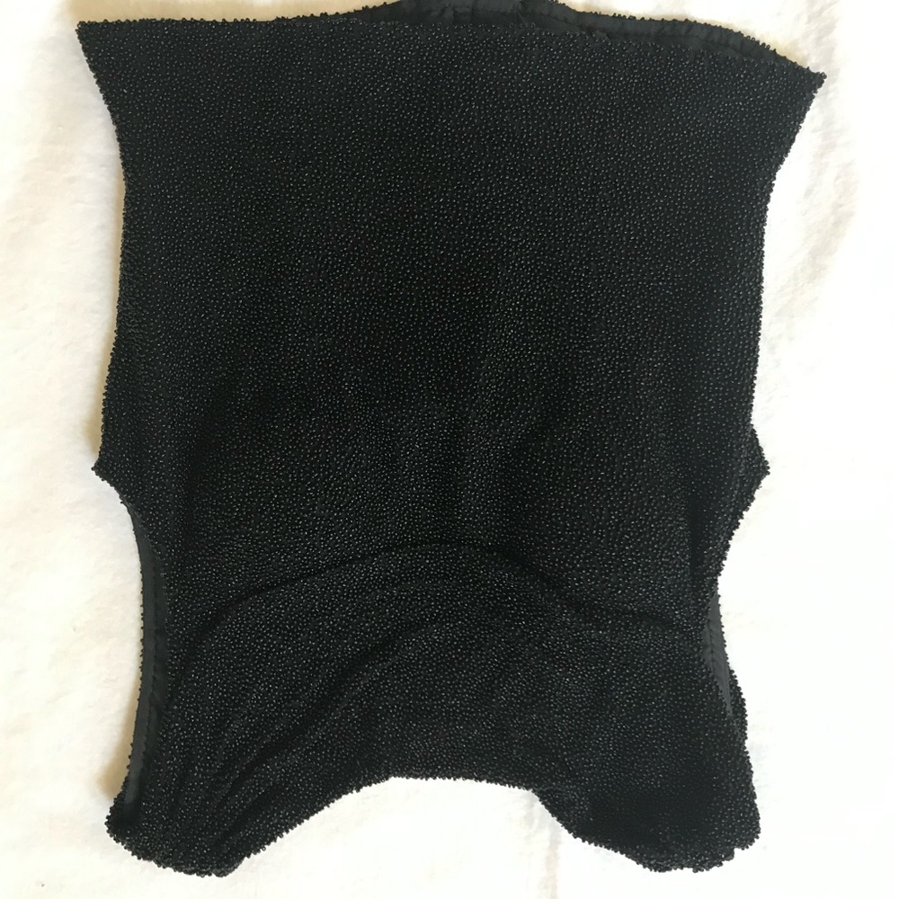 Beautiful & elegant black low back, all beaded top